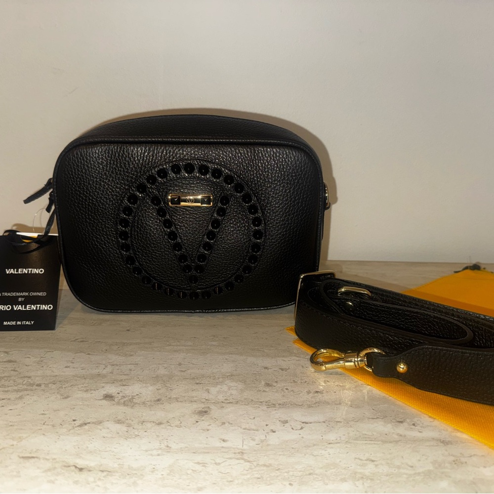 Valentino by Mario Valentino Mia Rock Black Bag